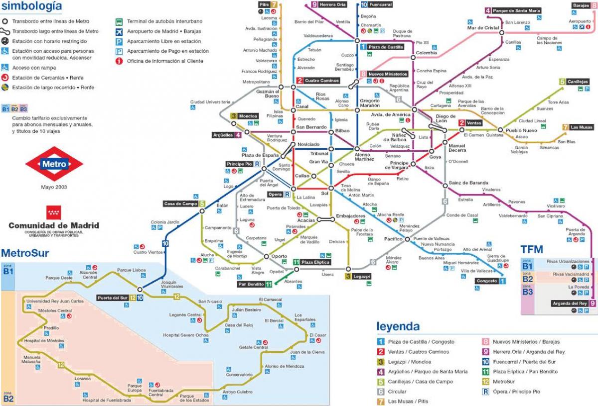 Madrid metro xəritəsi