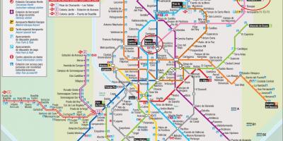 Hava Madrid sxemi və metro 