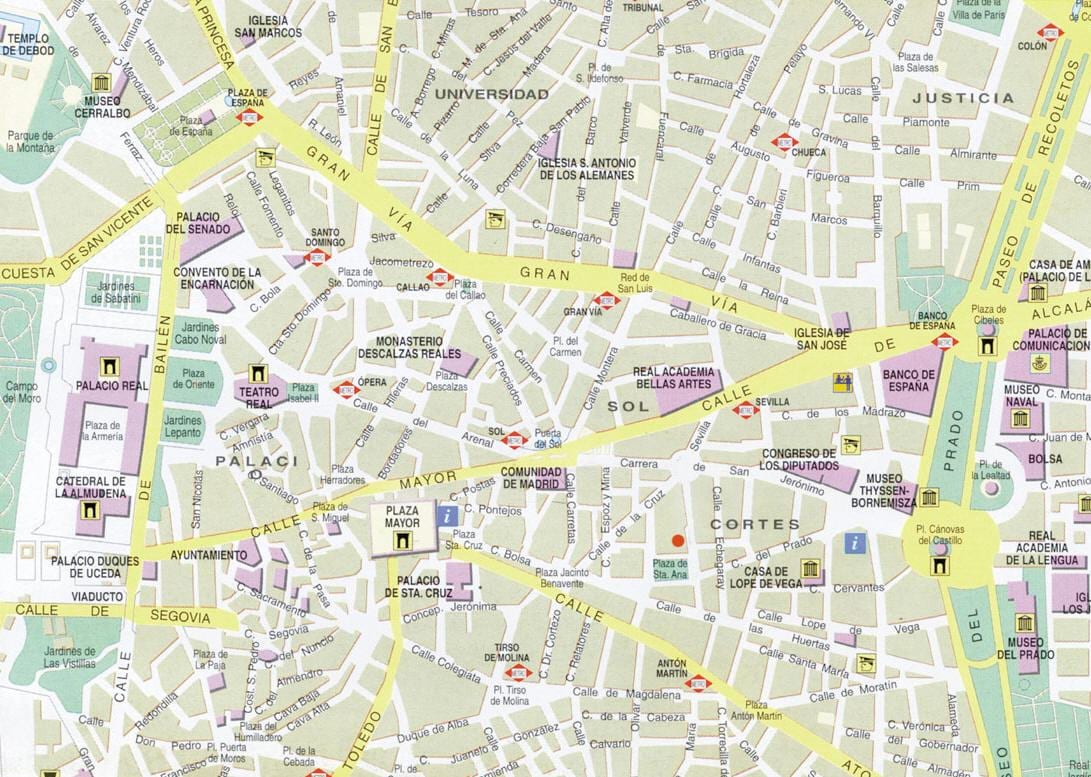 Madrid kart şəhərin mərkəzində