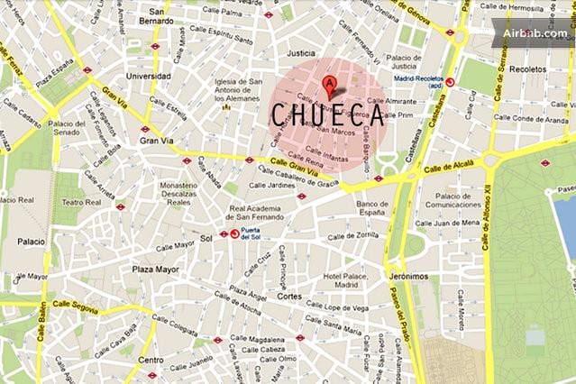Madrid Чуэка xəritə