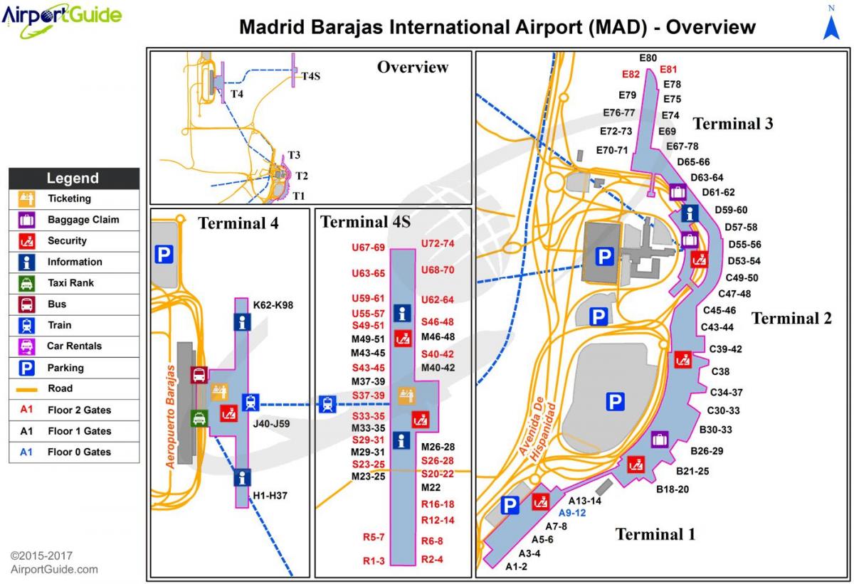 kart hava limanı Madrid, İspaniya 