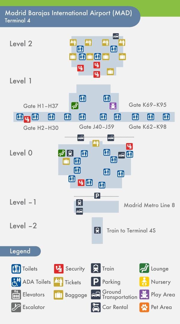Madrid terminal 4 xəritədə