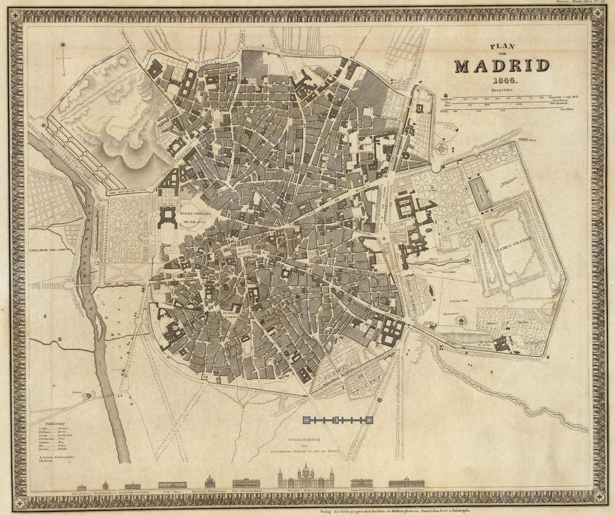kart Madrid Köhnə şəhər