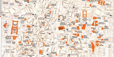 Turizm xəritəsi mərkəzinin Madrid