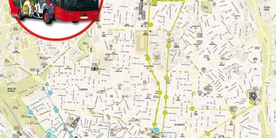Madrid avtobus turu xəritə