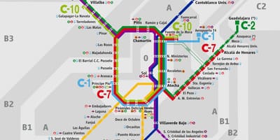 Dəmir yolu stansiyası xəritə Madrid Аточа 