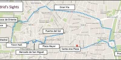 Madrid gəzinti xəritə