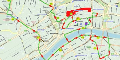 Madrid avtobus tur, Tur üzrə xəritə
