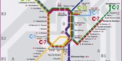 Madrid dəmir yolu xəritəsi