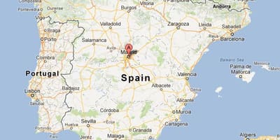 İspaniya xəritəsi göstərir Madrid