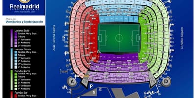 Kart "Real madrid" stadionu